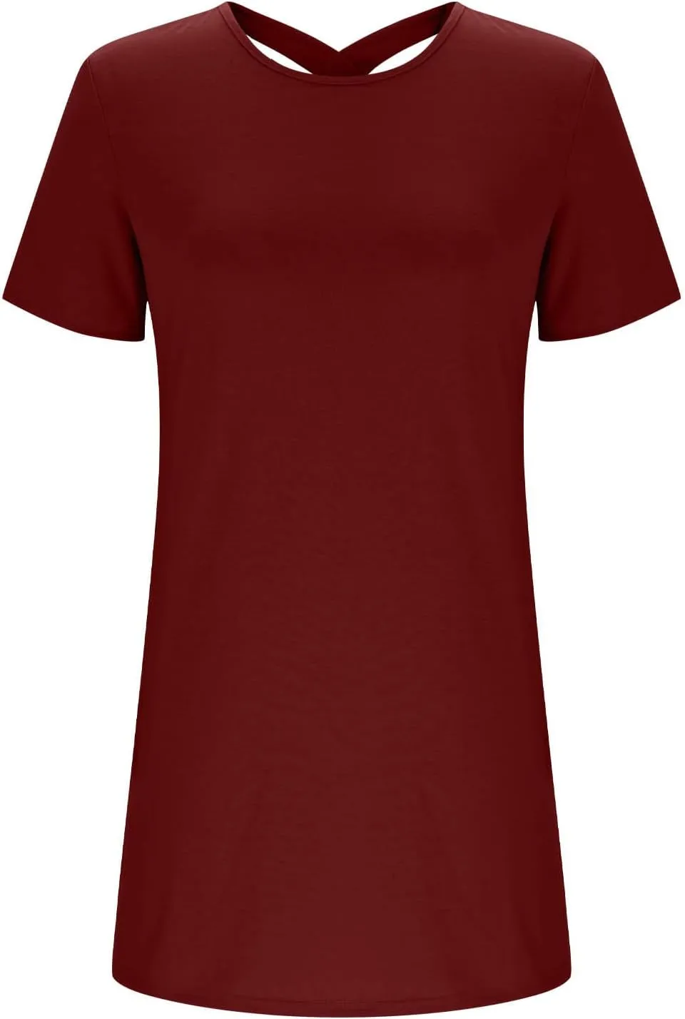 2025 Women Casual Striped Criss Cross Short Sleeve T Shirt Dress Summer Elegant Solid Mini Dresses Vacation Sundress