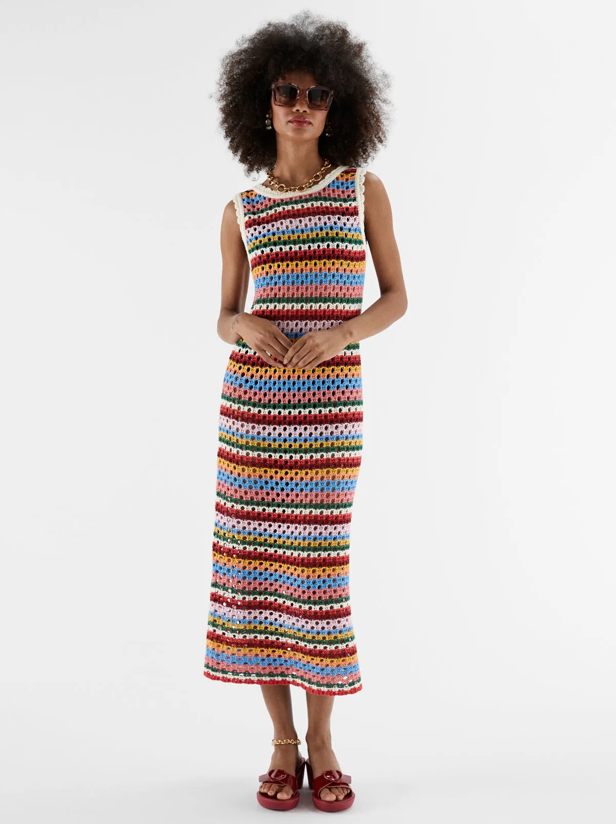 Bunty Blanket Stripe Midi Dress