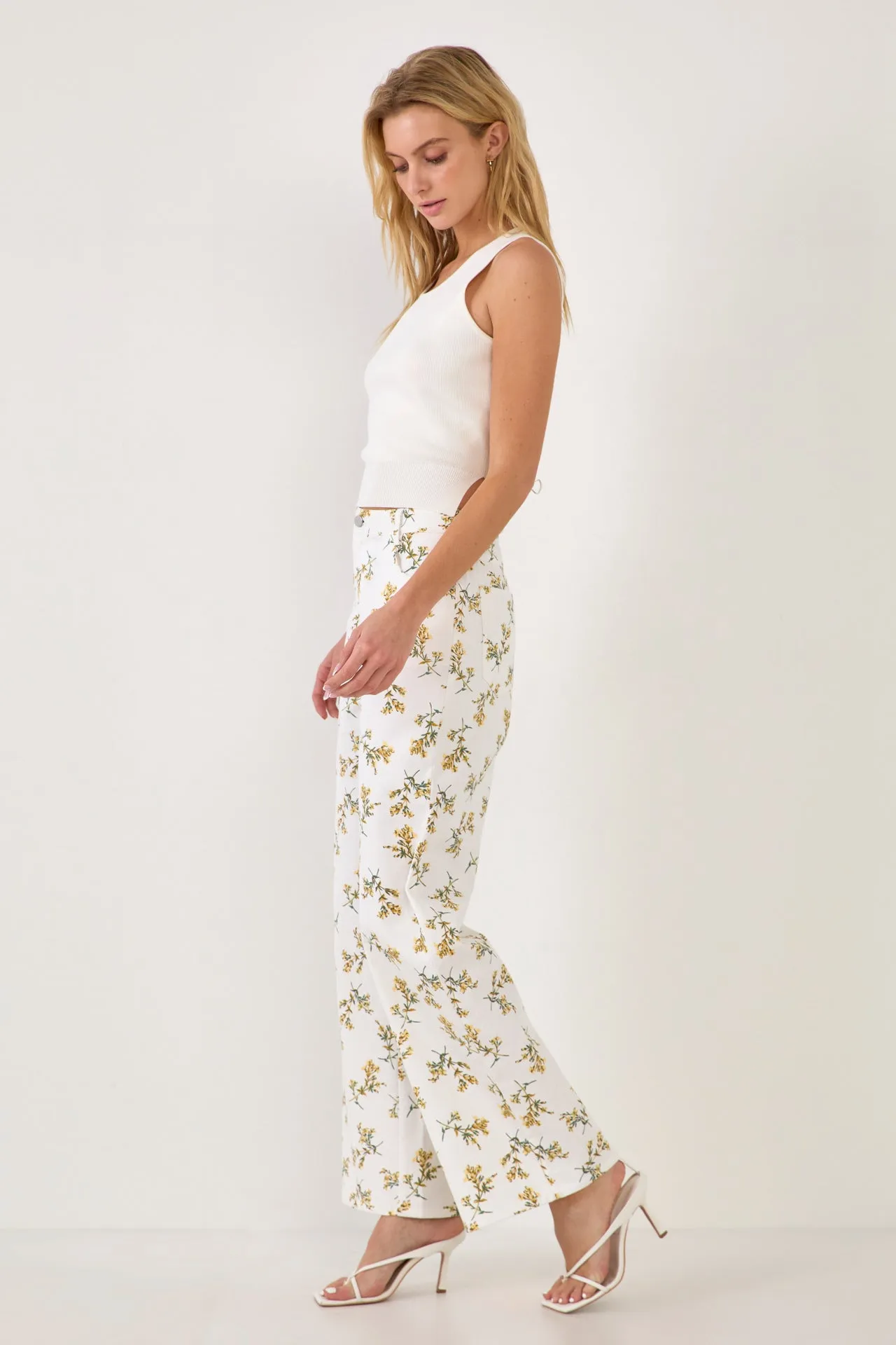 Floral Straight Leg Pants