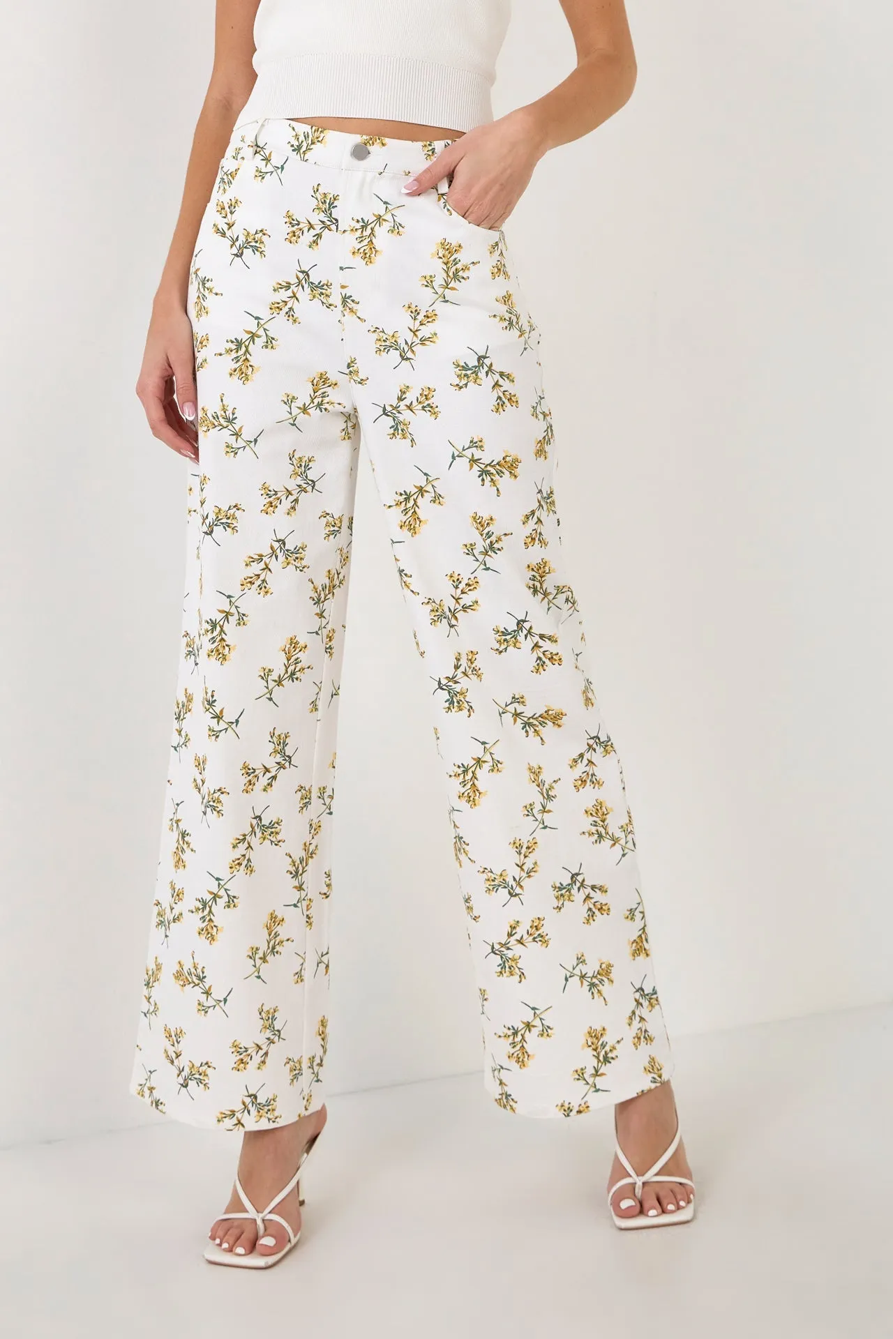 Floral Straight Leg Pants