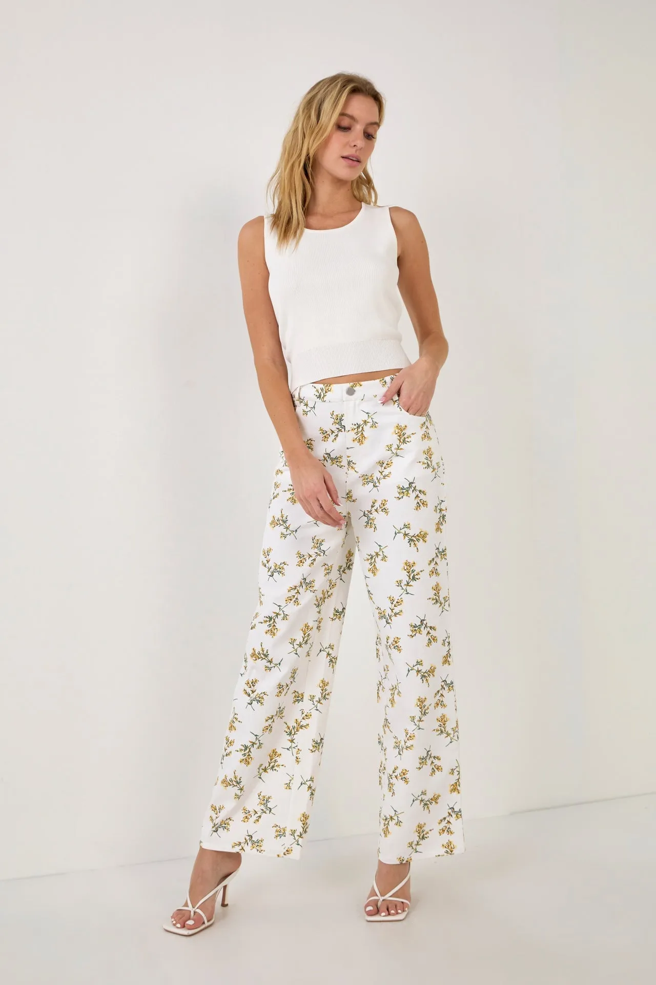 Floral Straight Leg Pants