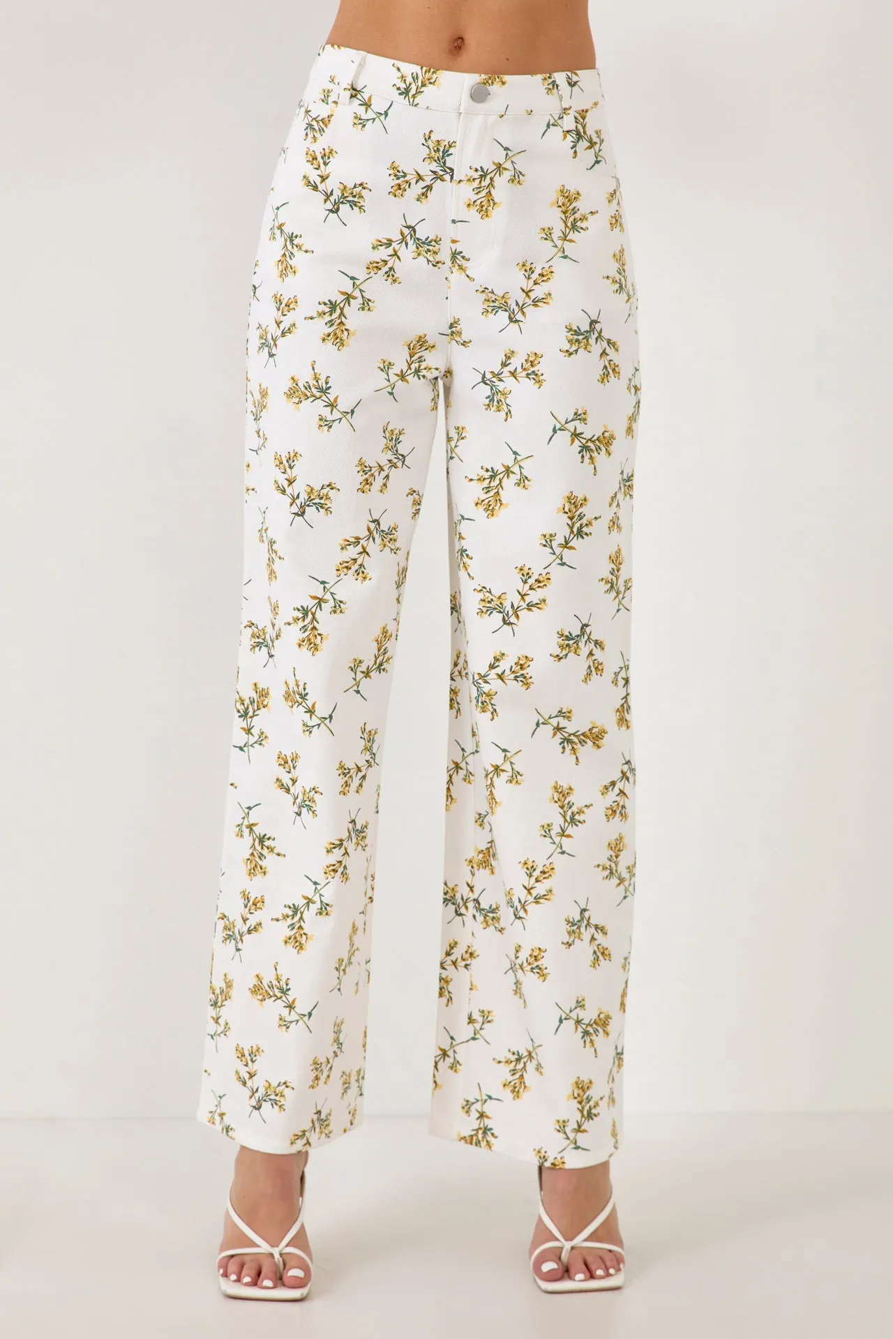 Floral Straight Leg Pants