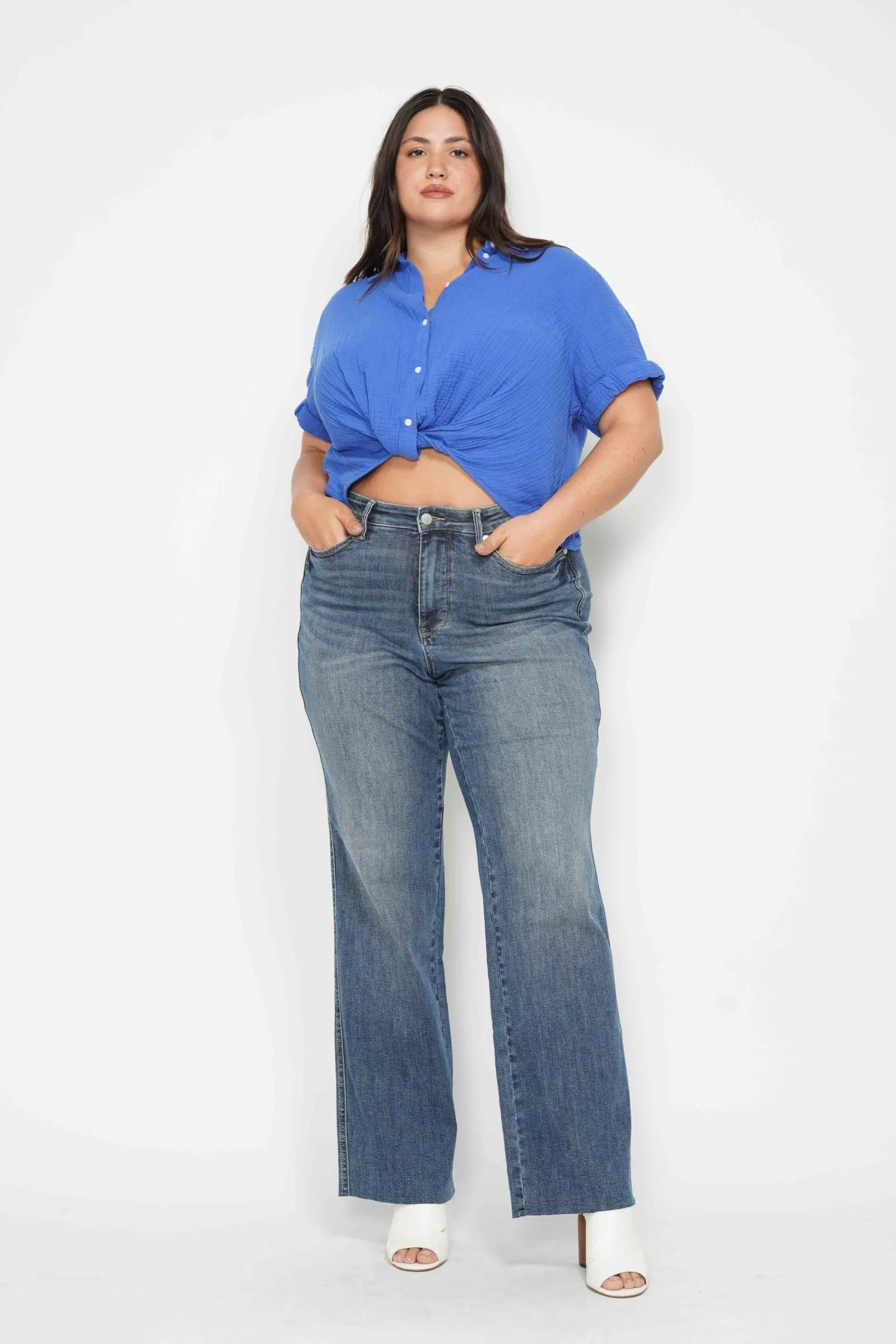 Judy Blue Mid Rise "Tummy Control" Vintage Straight Denim 88870
