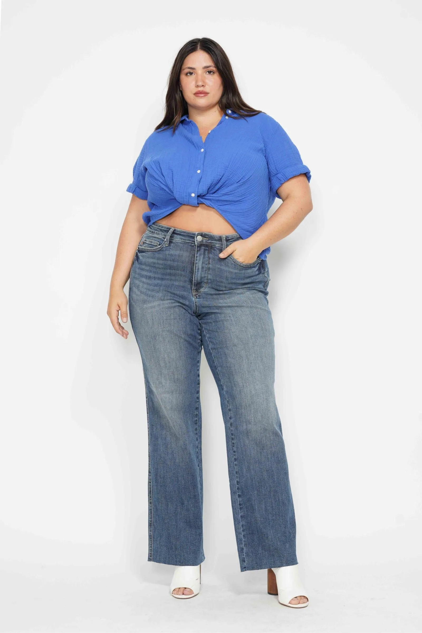 Judy Blue Mid Rise "Tummy Control" Vintage Straight Denim 88870