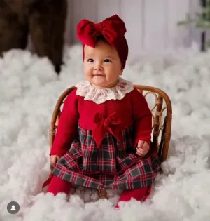 Red Lace Checkered Set