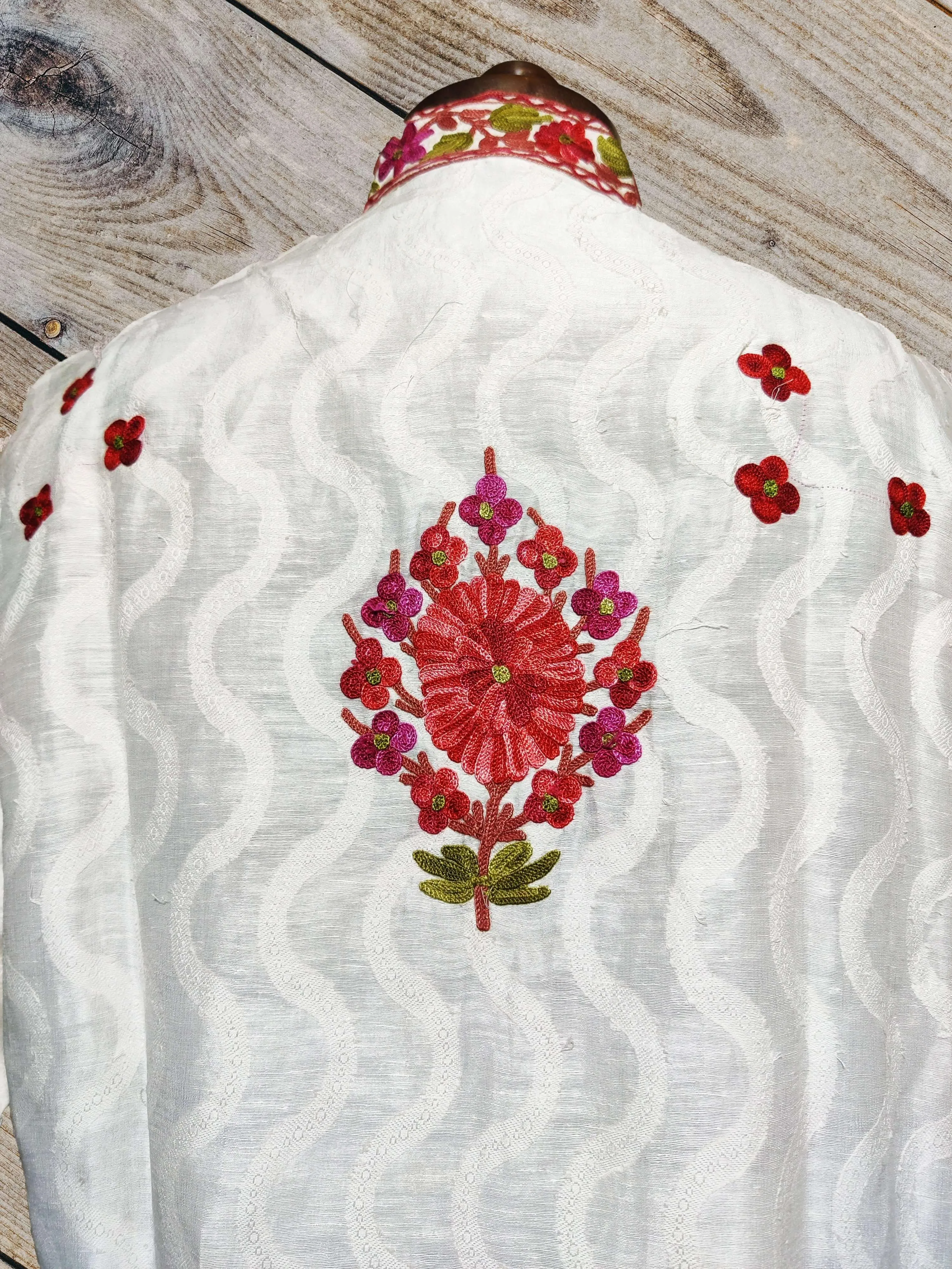 Silk Coat Border Dar Aari