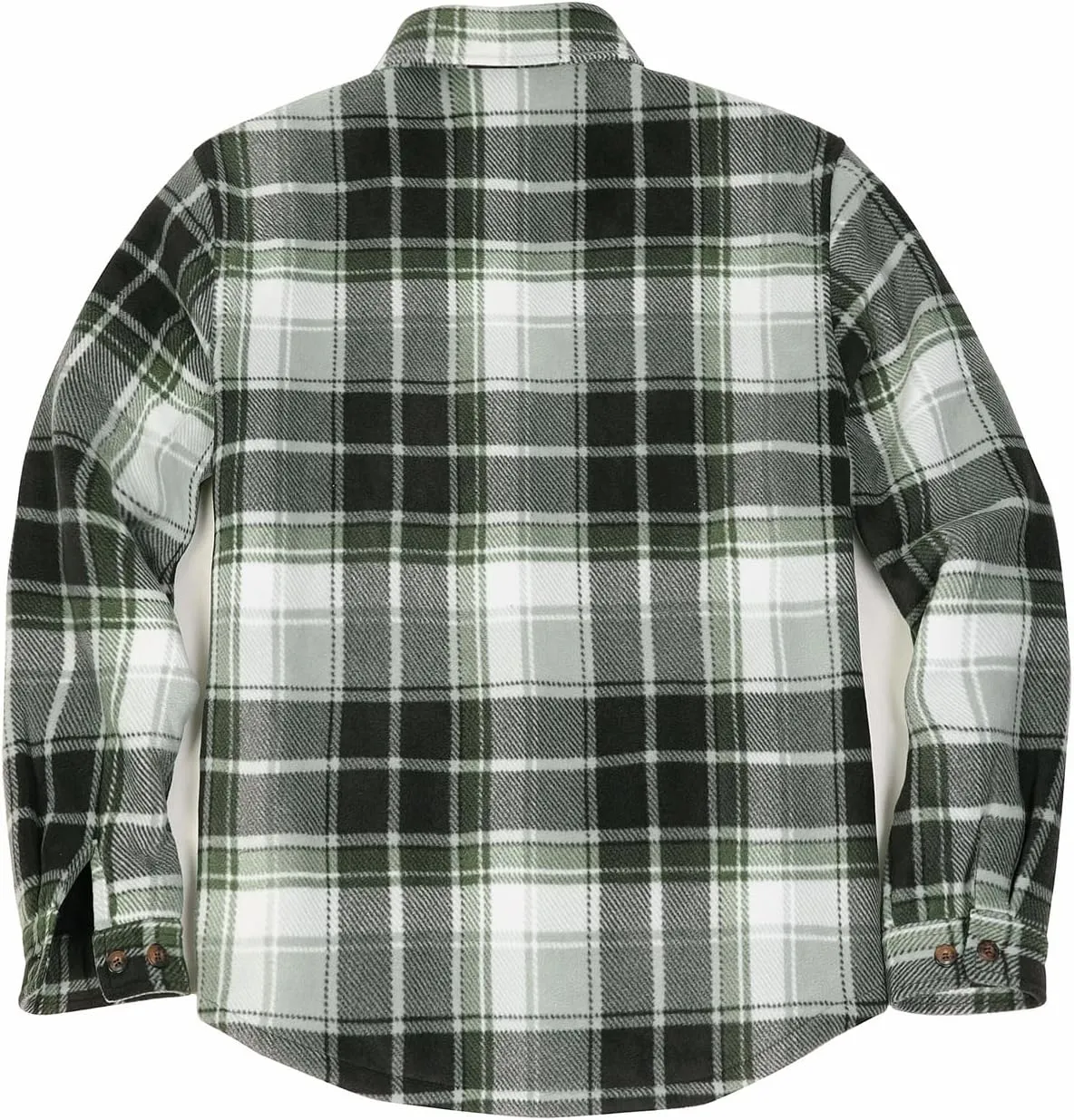ThCreasa Mens Sherpa Fleece Lined Flannel Shirt Jacket Warm Button Down Plaid Shirt-Jac