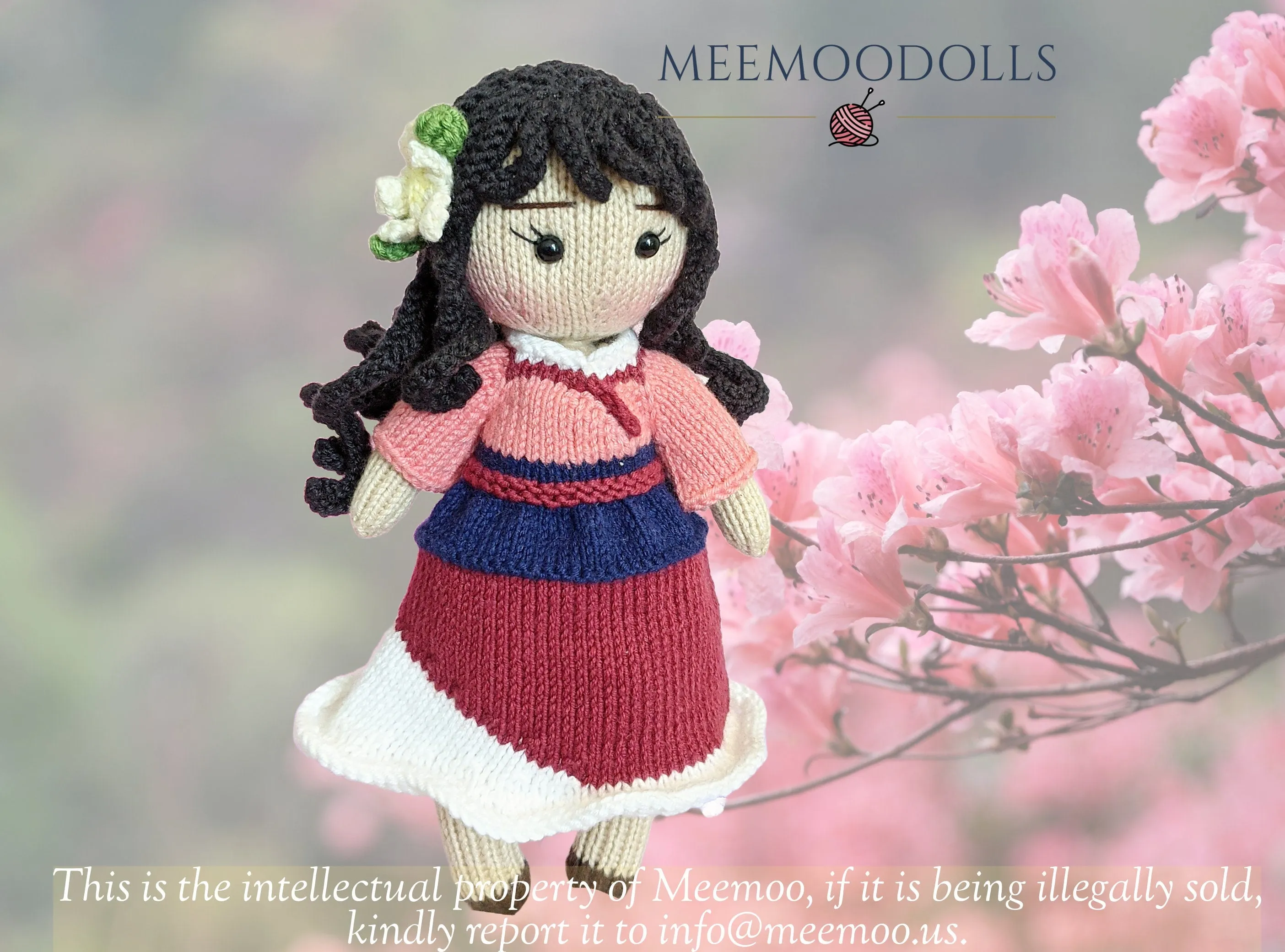 The Heroine Hua Mulan Princess Knitting Pattern