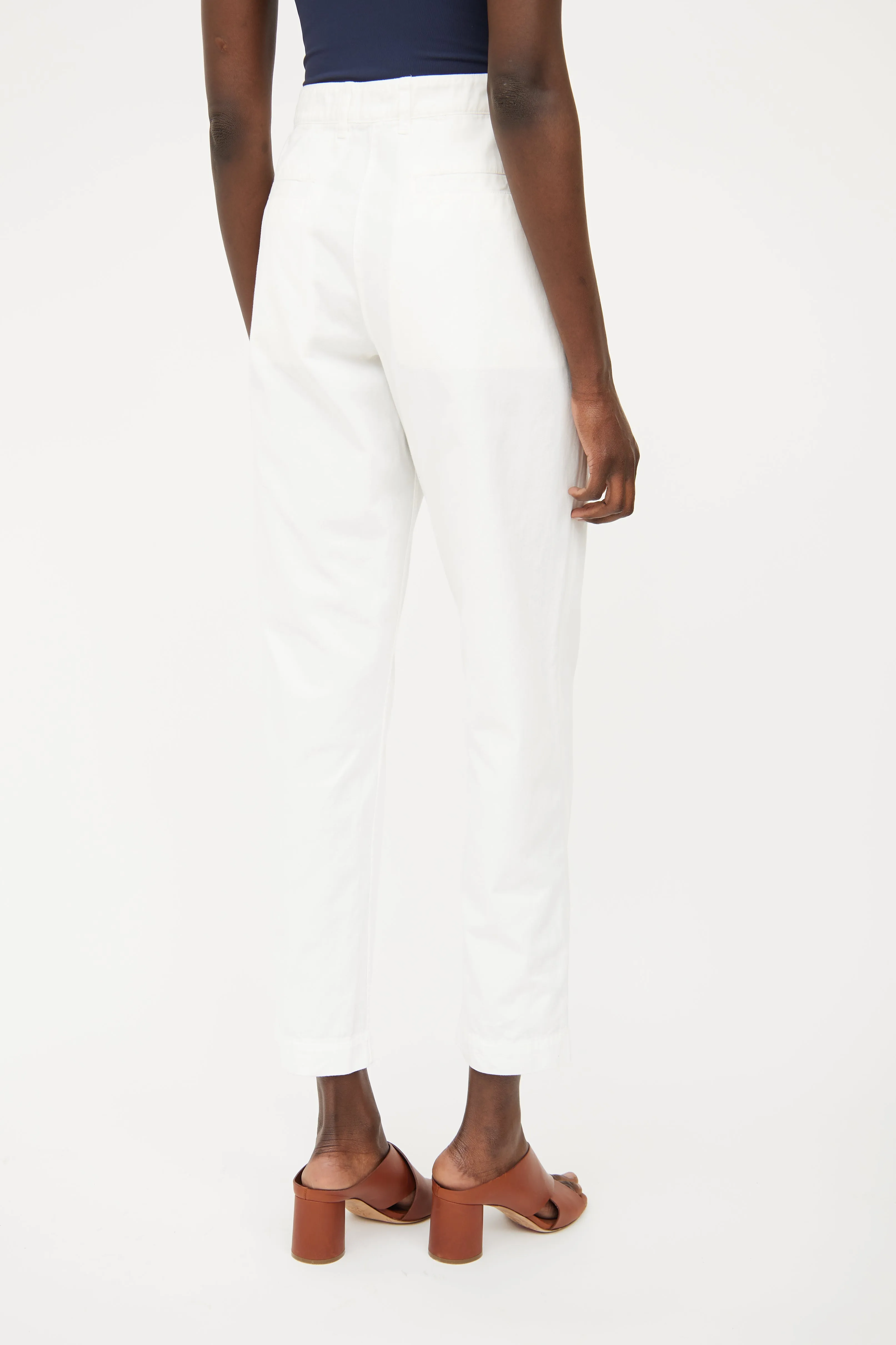 White Straight Leg Pant