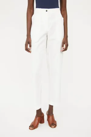 White Straight Leg Pant