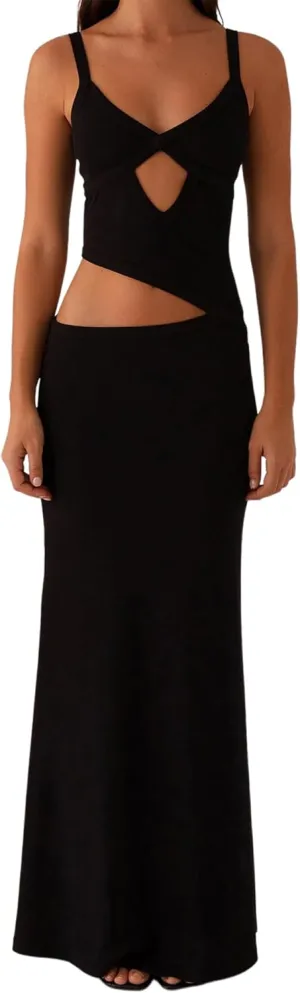 Women Cut Out Maxi Dress Sleeveless Spaghetti Strap V Neck Backless Summer Bodycon Long Dress Party Dress