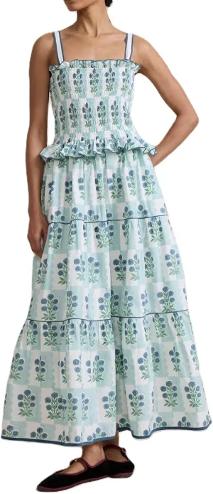 Women Floral Boho Maxi Dress Graphic Spaghetti Strap Long Dress Tiered Flowy Cami Dress Backless Beach Dress