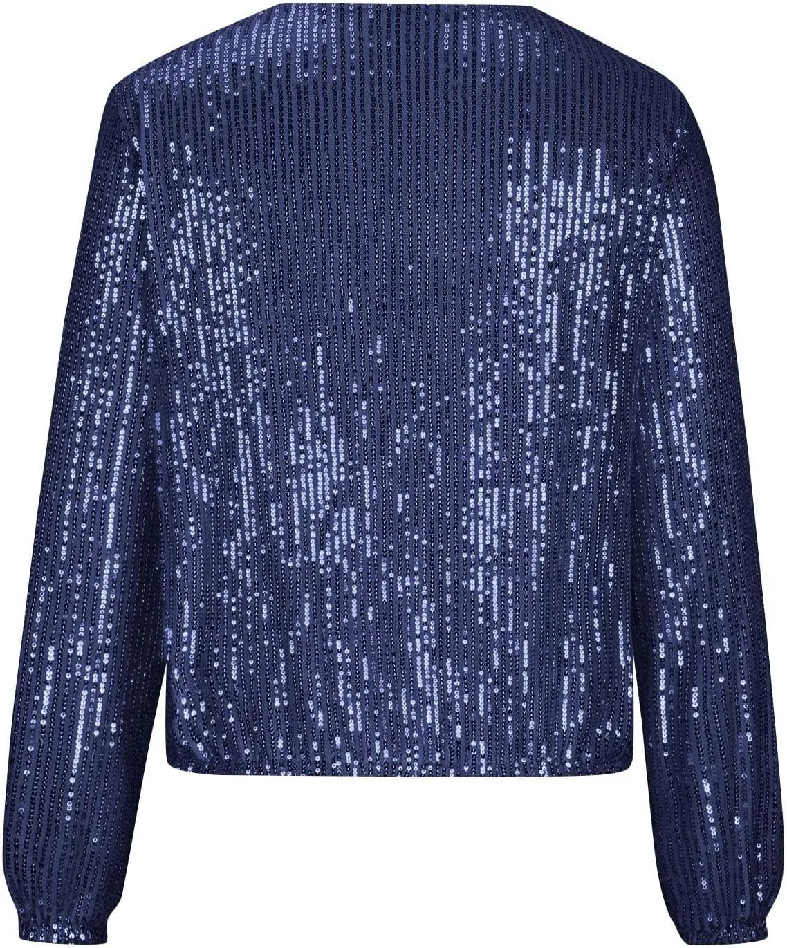 Women's Prom Sequin Jacket, Fashion Full Zip Shiny Sparkly Bomber Jackets Long Sleeve Comfy Party Clubwear Crop Coat
